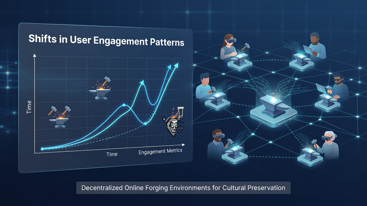 Shifts in User Engagement Patterns Across Decentralized Online Forging Environments for Cultural Preservation
